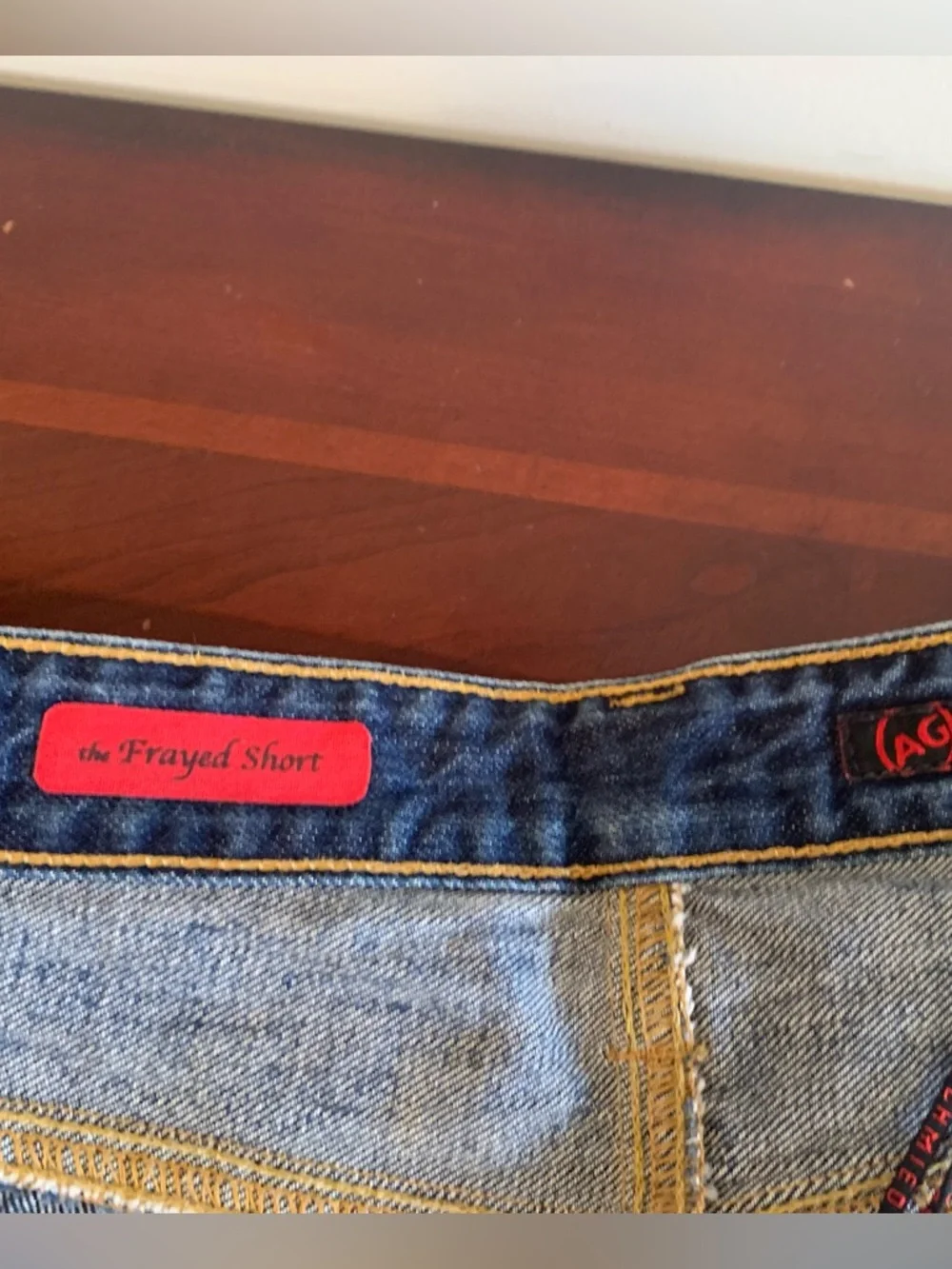 Ag Adriano Goldschmied Blue Denim Shorts with Embroidery and Beads 100% Cotton - Picture 6 of 9